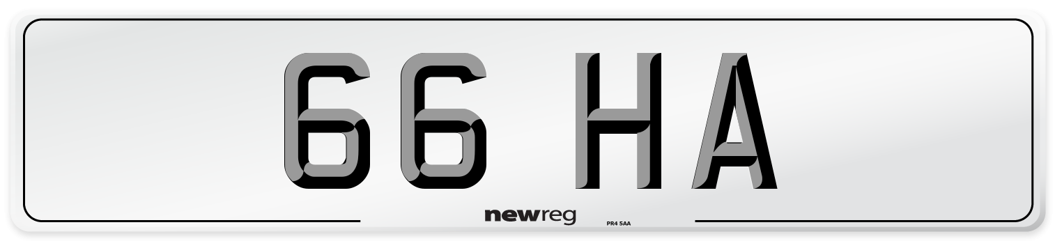 66 HA Number Plate from New Reg